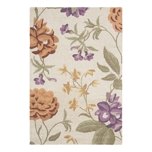 Safavieh Blossom 3'-0&quot x 5'-0&quot Wool Hand Hooked Rug in Ivory / Multi-Color