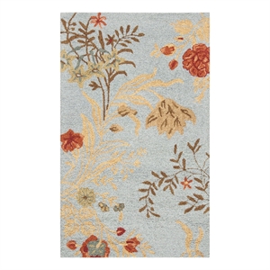 Safavieh Blossom 3'-0&quot x 5'-0&quot Wool and Cotton Hand Hooked RuginBlue/Multi-Color
