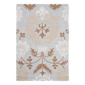 Safavieh Blossom 4'-0&quot x 6'-0&quot Wool Hand Hooked Rug in Blue / Multi-Color