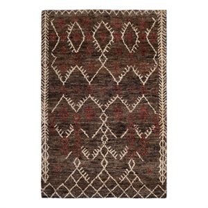 Safavieh Bohemian5'-0&quotx8'-0&quotJute and Cotton Hand Knotted Rug inBrown/Multi-Color
