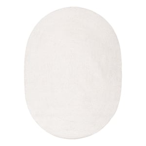 Safavieh Braided 5'-0&quot x 7'-0&quot Wool and Cotton Hand Woven Rug in Ivory