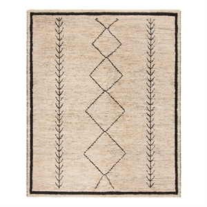 Safavieh Bohemian 8'-0&quot x 10'-0&quot Jute and Cotton Hand Woven Rug in Ivory / Black