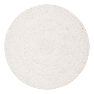 Safavieh Braided 3'-0&quot x 3'-0&quot Wool and Cotton Hand Woven Rug in Beige