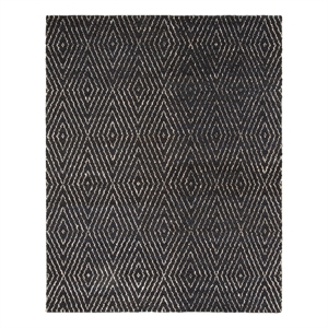 Safavieh Bohemian 8'-0&quot x 10'-0&quot Jute and Cotton Hand Woven Rug in Black / Ivory
