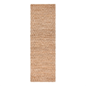 Safavieh Bohemian 2'-6&quot x 8'-0&quot Jute and Cotton Hand Woven Rug in Natural /Ivory