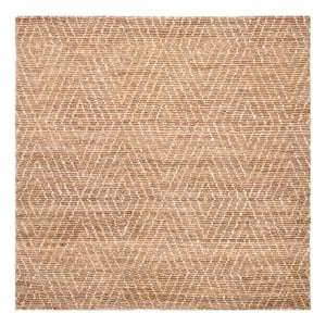 Safavieh Bohemian 6'-0&quot x 6'-0&quot Jute and Cotton Hand Woven Rug in Natural /Ivory