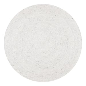 Safavieh Braided 6'-0&quot x 6'-0&quot Wool and Cotton Hand Woven Rug in Beige