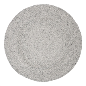 Safavieh Braided 4'-0&quot x 4'-0&quot Wool and Cotton Hand Woven Rug in Gray
