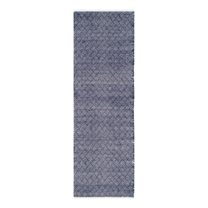 Safavieh Boston 2'-3&quot x 11'-0&quot Cotton Flat Weave Rug in Navy