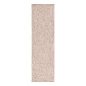 Safavieh Braided 2'-3&quot x 14'-0&quot Hand Woven Rug in Natural