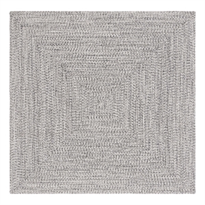 Safavieh Braided 7'-0&quot x 7'-0&quot Hand Woven Rug in Gray / Ivory