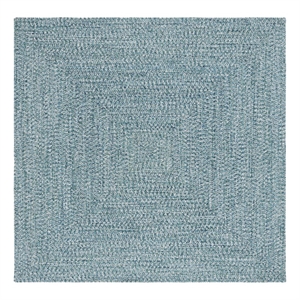 Safavieh Braided 3'-0&quot x 3'-0&quot Hand Woven Rug in Teal / Green