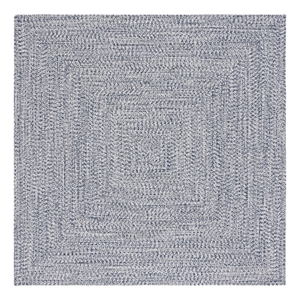 Safavieh Braided 5'-0&quot x 5'-0&quot Hand Woven Rug in Navy / Ivory