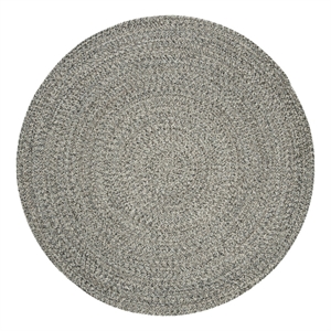 Safavieh Braided 5'-0&quot x 5'-0&quot Cotton Hand Woven Rug in Ivory / Gray