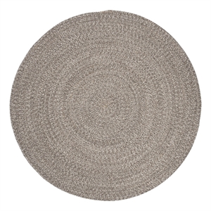 Safavieh Braided 5'-0&quot x 5'-0&quot Cotton Hand Woven Rug in Ivory / Beige