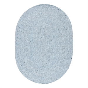 Safavieh Braided 6'-0&quot x 9'-0&quot Wool and Cotton Hand Woven Rug in Turquoise