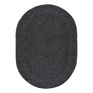 Safavieh Braided 4'-0&quot x 6'-0&quot Wool and Cotton Hand Woven Rug in Black