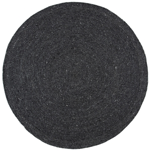 Safavieh Braided 5'-0&quot x 5'-0&quot Wool and Cotton Hand Woven Rug in Black