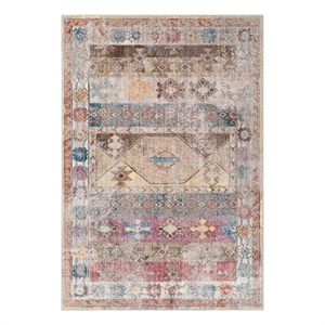Safavieh Bristol 5'-1&quot x 7'-6&quot Polyester Power Loomed Rug in Multi-Color