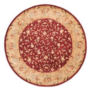 Safavieh Bergama 6'-0&quot x 6'-0&quot Wool Hand Tufted Rug in Red / Beige