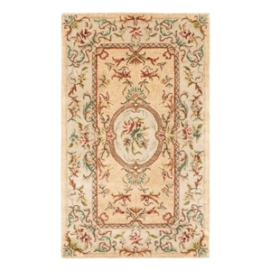 Safavieh Bergama 3'-0&quot x 5'-0&quot Wool Hand Tufted Rug in Gold / Beige