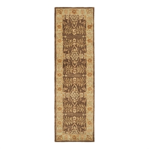 Safavieh Bergama 2'-3&quot x 12'-0&quot Wool Hand Tufted Rug in Brown / Green