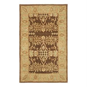 Safavieh Bergama 3'-0&quot x 5'-0&quot Wool Hand Tufted Rug in Brown / Green