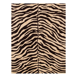 Safavieh Bergama 9'-0&quot x 12'-0&quot Wool Hand Tufted Rug in Beige / Brown