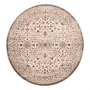 Safavieh Brilliance 6'-7&quot x 6'-7&quot Power Loomed Rug in Cream / Bronze
