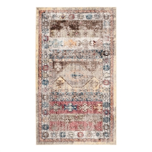 Safavieh Bristol 3'-0&quot x 5'-0&quot Polyester Power Loomed Rug in Multi-Color