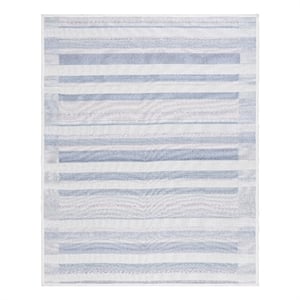 Safavieh Cabo 8'-0&quot x 10'-0&quot Polyester and Cotton Flatweave Rug in Blue / Purple