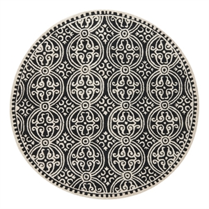 Safavieh Cambridge 10'-0&quot x 10'-0&quot Wool Hand Tufted Rug in Black / Ivory