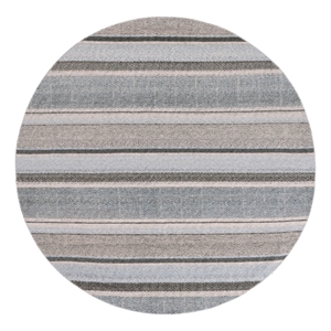 Safavieh Cabo 7'-0&quot x 7'-0&quot Polyester Flatweave Rug in Black / Light Blue