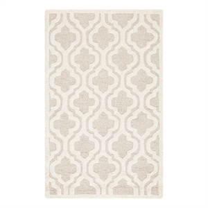 Safavieh Cambridge 3'-0&quot x 5'-0&quot Wool Hand Tufted Rug in Mocha / Ivory
