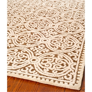 Safavieh Cambridge 8'-0&quot x 10'-0&quot Wool Hand Tufted Rug in Tan / Multi-Color