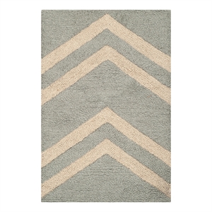 Safavieh Cambridge 2'-0&quot x 3'-0&quot Wool and Cotton Hand Tufted Rug in Gray / Beige