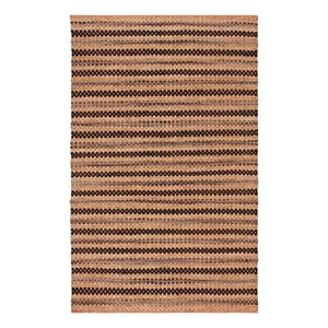 Safavieh Cape Cod 5'-0&quot x 8'-0&quotJute and Polyester Hand Woven Rug in Orange/Black