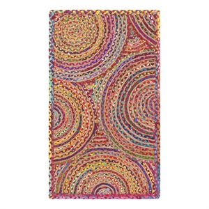 Safavieh Cape Cod 2'-3&quot x 4'-0&quot Jute and Cotton Hand Woven Rug inRed/Multi-Color
