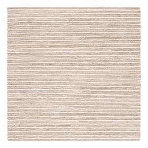 Safavieh Cape Cod 6'-0&quot x 6'-0&quot Jute and Canvas Hand Woven Rug in Natural /Beige