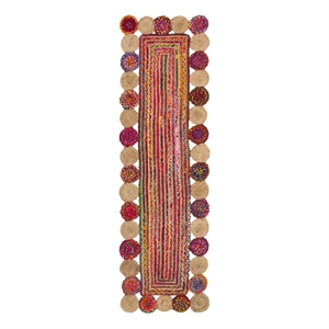 Safavieh Cape Cod 2'-3&quot x 8'-0&quot Cotton and Jute Hand Woven Rug inRed/Multi-Color