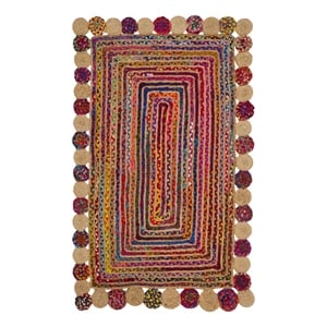 Safavieh Cape Cod 3'-0&quot x 5'-0&quot Jute and Cotton Hand Woven Rug inRed/Multi-Color