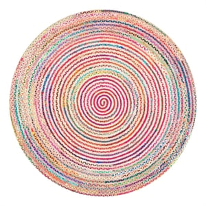 Safavieh Cape Cod 6'-0&quot x 6'-0&quot Jute Hand Woven Rug in Natural / Multi-Color