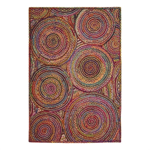 Safavieh Cape Cod 5'-0&quot x 8'-0&quot Jute and Cotton Hand Woven Rug inRed/Multi-Color