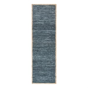 Safavieh Cape Cod 2'-3&quot x 8'-0&quot Leather and Jute Hand Woven Rug in Gray/Natural