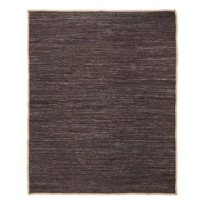 Safavieh Cape Cod 8'-0&quot x 10'-0&quot Leather Hand Woven Rug in Chocolate/Natural