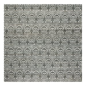Safavieh Cape Cod6'-0&quot x 6'-0&quotPolyester and Cotton Hand Woven Rug in Slate/Ivory
