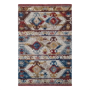 Safavieh Canyon 4'-0&quot x 6'-0&quot Wool and CottonHandWovenFlatWeaveRugin Multi-Color