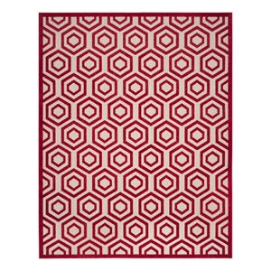 Safavieh Cottage 8'-0&quot x 10'-0&quot Power Loomed Rug in Burgundy / Beige