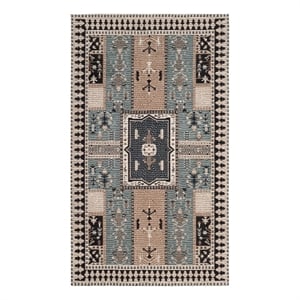 Safavieh Classic Vintage 3'-0&quot x 5'-0&quot Cotton Power Loomed Rug in Slate/Beige