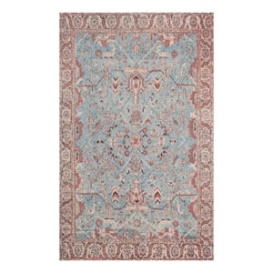 Safavieh Classic Vintage 5'-0&quot x 8'-0&quot Cotton Power Loomed Rug in Blue/Red